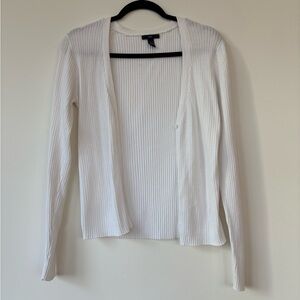 GAP White Ribbed Cardigan